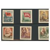 DDR East Germany #137-146 Plate Proofs on Card, Ma