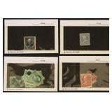 US Stamps 1860s-1880s Used on dealer cards with a