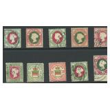 Heligoland Stamps group on dealer card mint & used