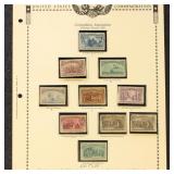 US Stamps #230-239 Mint Columbian Expo Group on pa