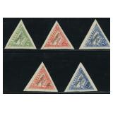 Latvia Stamps #C9-C13 Mint Hinged 1933 set CV $520