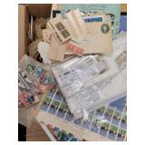 US & Worldwide Stamps in Large Flat Rate Box, incl