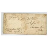 1842 FREE Frank Stampless Folded letter to Ohio, S