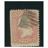 US Stamps Fancy Cancel Shield on #65, perfs trimme