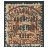 New Zealand Stamps #131E Used 1913 Aucklan CV $400