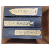 Russia Stamps dealer stock in 3 thick stockbooks,
