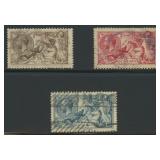 Great Britain Stamps #173-175 Used with rough perf