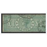 Great Britain Stamps #124 Used 1891 One Pound Issu