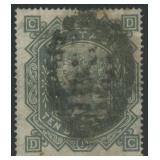 Great Britain Stamps #74 Used with thin Ten Shilli