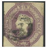 Great Britain Stamps #7 Used cut close to in on al