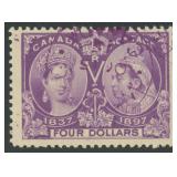 Canada Stamps #64 Used $4 Jubilee 1897 CV $1000