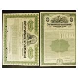 Stock Certificate Group with several items of inte