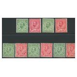 Great Britain Stamps #151-158B Mint complete set o