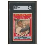Hank Aaron 1959 Topps All-Star SGC 7 Graded Baseba