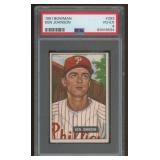 Ken Johnson 1951 Bowman PSA 4 Graded Baseball Card