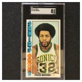 Fred Brown 1976 Topps Basketball Card SGC 8 Graded