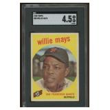 Willie Mays 1959 Topps SGC 4.5 Graded Baseball Car