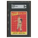Mickey Mantle 1958 Topps All-Star SGC 3 Graded Bas