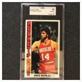Mike Newlin 1976 Topps Basketball Card SGC 8 Grade