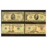 US Paper Money group of 1934 $5, folded but nice,