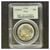 US Coins 1927 Vermont Commemorative Silver Half Do