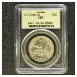 US Coins 1936 Wisconsin Commemorative Silver Half