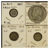 Worldwide Silver Coins Group of 8 in flips with id