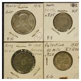 Worldwide Silver Coins Group of 8 in flips with id