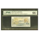 Saint Pierre & Miquelon Paper Money Pick #22 1950-