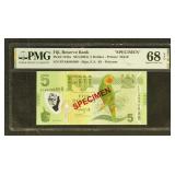 Fiji Paper Money Pick #115bs 2023 $5 "Specimen" Gr