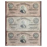 Confederate States of America Paper Money lot of 3