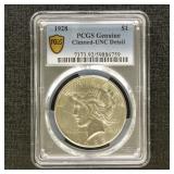 US Coins 1928 Peace Dollar Graded UNC Detail (Clea