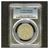 US Coins 1938-D Walking Liberty Half Dollar Graded