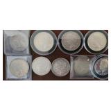 US Coins Morgan, Peace, and Eisenhower Silver Doll