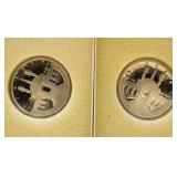 US Coins Group of 2 1984 Olympic Silver Commemorat