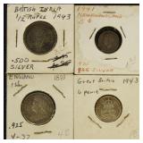 Worldwide Silver Coins Group of 8 in flips with id