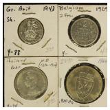 Worldwide Silver Coins Group of 8 in flips with id