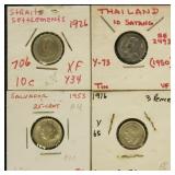 Worldwide Silver Coins Group of 8 in flips with id
