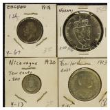 Worldwide Silver Coins Group of 8 in flips with id
