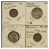Worldwide Silver Coins Group of 8 in flips with id