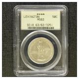 US Coins 1925 Lexington Commemorative Silver Half