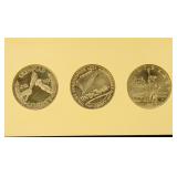US Coins 3 Modern Commemorative Silver Dollars in