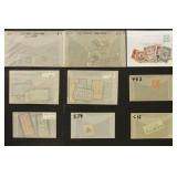 US Stamps 1860s-1940s in dealer cards & glassines