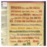 US Back of Book Stamps on mix of pages, some in pl