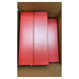 Supplies 4 Long Red Boxes for stamp approval cards