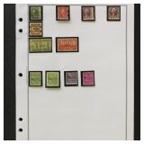 US EFO Stamps on mix of pages, includes some mis-p