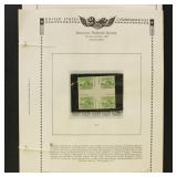 US Stamps Farley Era Stamps on pages, includes min