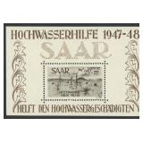 Saar Stamps #CB1a Mint H Souvenir Sheet CV $325