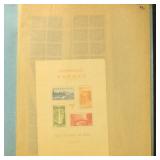 Japan Stamps 1930s-1950s Mint Blocks, Souvenir She