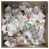 Worldwide Stamps Large Flat Rate Box of almost ent Worldwide Stamps Large Flat Rate Box of almost ent